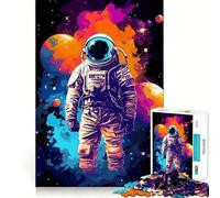 Puzzle astratto con astronauta spaziale, 1000 pezzi, per ragazzi, gioco di logica, ideale per momenti di relax, con taglio preciso e pezzo da collezione (50x75cm)