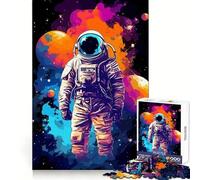 Puzzle astratto con astronauta spaziale per ragazzi, 1000 pezzi, gioco rilassante, evasione, bordi precisi, (38x52cm)