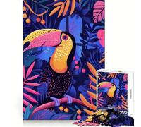 Puzzle astratto con tucano, piatto e difficile, per adulti, 1000 pezzi, per rievocare ricordi, migliorare, rilassante, con dettagli nitidi, 50x75cm