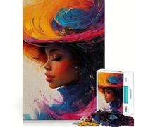 Puzzle astratto da 1000 pezzi a forma di donna,gioco di esercizi mentali,incastro perfetto,senza spazi vuoti,sfida interattiva per la mente a casa (38x52cm)