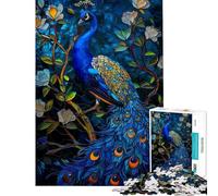 Puzzle astratto da 1000 pezzi con pavone stile Kintsugi per ragazzi e adulti gioco rompicapo con taglio di precisione difficile e stimolante (dimensioni 38x26cm)