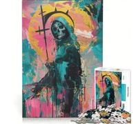 Puzzle astratto da 1000 pezzi per adulti con la Morte in persona, gioco per famiglie, difficile e stimolante, compleanni e occasioni speciali 50x75cm