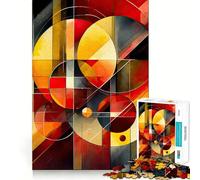 Puzzle astratto dai colori vivaci da 1000 pezzi per ragazzi,ideale per divertirsi con il Memory Train,creare connessioni pulite e senza soluzione di continuità e rilassarsi durante un'attività in casa