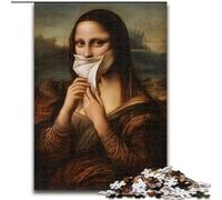Puzzle astratto della Monna Lisa per adolescenti, puzzle da 1000 pezzi, attività divertenti per la famiglia a casa, regalo di compleanno, regali da viaggio (dimensioni 50x75cm)