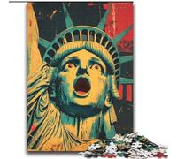 Puzzle astratto della Statua della Libertà per adulti e ragazzi,2000 pezzi,per bambini dai 14 anni in su,giochi divertenti,attività divertenti a casa,regali di compleanno,regali da viaggio (70x100cm)