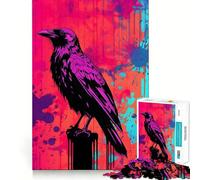 Puzzle astratto Il Corvo per ragazzi, 1000 pezzi, gioco stimolante e rilassante, taglio preciso, 38x52cm