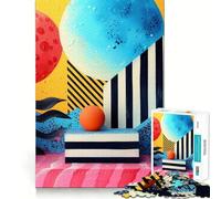 Puzzle astratto retrò da 1000 pezzi per adolescenti, gioco di intelletto, relax mentale, taglio di qualità, regalo per le vacanze (50x75cm)