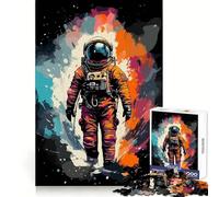 Puzzle astratto spaziale con astronauti, 1000 pezzi, ideale per ragazzi, sfida intelligente, piacevole momento di relax, perfetto come regalo (38x52cm)