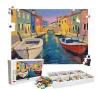 Puzzle astratto Venezia, Puzzle Adulti 5000 pezzi, Puzzles Legno con Squisita Scatola di Imballaggio, Rompicapo per Esperti con Incastro Perfetto, Stampa Alta Definizione, Regalo per Adulti W3H-690