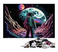 Puzzle astronauta 1000 pezzi per adulti Puzzle in legno per adulti Ideale come decorazione fai da te e come regalo rompicapo 50x75CM/19,68x29,52 pollici