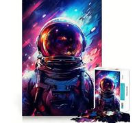 Puzzle Astronauta al Neon per adulti, 1000 pezzi, gioco di intelligenza e rilassante, decorazione murale di alta qualità (38x52cm)