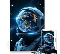 Puzzle Astronauta con riflesso della Terra per adulti,1000 pezzi,stimola la concentrazione,ideale per il tempo libero e il divertimento,con incastri a pressione Un'idea
