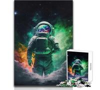 Puzzle Astronauta nello Spazio 1000 Pezzi Gioco Divertente per lo Sviluppo Cognitivo Speciale Regalo di Celebrazione Riflessivo Dimensioni 38x52cm