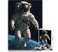 Puzzle astronauta nello spazio sopra la Terra da 1000 pezzi per adolescenti, gioco educativo per lo sviluppo delle competenze, regalo perfetto per momenti speciali, dimensioni 38x26cm