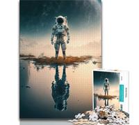 Puzzle Astronauta su un nuovo pianeta Puzzle da 1000 pezzi per adolescenti giocattolo educativo intellettuale decomprimente Regali di Babbo Natale segreto (50x75cm)