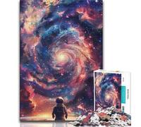 Puzzle Astronauti tra le Stelle Puzzle per Adolescenti 1000 Pezzi, Antistress Sfida Difficile Rafforza l'Amore tra Coppie 75x50cm