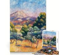 Puzzle Auguste Renoir Montagne da 1000 pezzi per ragazzi Pensa che il tempo dedicato all'allenamento sia ben speso Bordi definiti Regalo festivo (38x26cm)