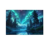 Puzzle Aurora 1000 Pezzi Albero Adulti, Puzzle di Legno da Principiante, Giochi Divertenti di Intrattenimento in Famiglia, DIY Creativi Hobby Adulti Uomo/Donna Regalo, Decorazione Casa Regalo 1T-1554