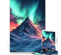 Puzzle Aurora Boreale Montagna 1000 Pezzi per Adolescenti Abilità di Ragionamento Calma Relax Taglio Preciso Regalo di Compleanno (38x52cm)