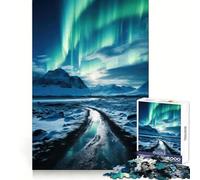 Puzzle "Aurora Boreale - Montagne" da 1000 pezzi per adolescenti,ideale per sviluppare capacità di ragionamento,favorire la calma e il relax,con tagli netti,perfetto come regalo di compleanno