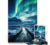 Puzzle "Aurora Boreale - Montagne" da 1000 pezzi per adolescenti,ideale per sviluppare capacità di ragionamento,favorire la calma e il relax,con tagli netti,perfetto come regalo di compleanno