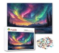 Puzzle Aurora Boreale Puzzle 2000 Pezzi Paesaggio, Adulti e Adolescente Divertente Giocattolo per Giocare, Impegnativi Impossibile Jigsaw con Poster e Borsa Chiusa per Decorazioni Casa Regalo E-7