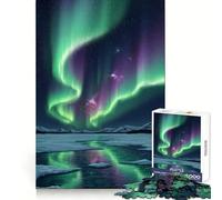 Puzzle Aurora Boreale su Ghiaccio, 1000 pezzi per adolescenti Pensa che il tempo di allenamento sia ben speso Bordi definiti Regalo festivo (38x52cm)