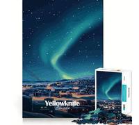 Puzzle Aurora Boreale Yellowknife 1000 - Gioco di logica e pensiero creativo - Esercizio di taglio e precisione - Momento di tranquillità a casa (50x75cm)