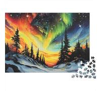 Puzzle Aurora Borealis Night Con 1000 Pezzi Per Adulti, Gioco Diabilità Impossibile Giochi Rilassamento E Intelligenza Regalo Per Amore E Amico 70x50cm/1000pcs