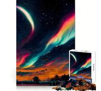 Puzzle Aurora Connection Night da 1000 pezzi per adolescenti,ideale per sviluppare capacità di ragionamento,favorire la calma e il relax,con tagli netti,perfetto come regalo di compleanno (38x52cm)