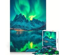 Puzzle Aurora da 1000 pezzi per adolescenti, stimola la capacità di ragionamento, favorisce la calma e il relax, ideale come regalo di compleanno con tagli precisi (38x26cm)