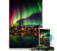 Puzzle "Aurora del Nord" da 1000 pezzi per adulti, gioco cognitivo per momenti di condivisione, assemblaggio di modelli, oggetto ideale per i desideri di Babbo Natale (50x75cm)