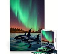 Puzzle Aurora Orca Balena Nord da 1000 pezzi per adulti e ragazzi, per concentrazione mentale, divertimento tranquillo, taglio perfetto, (38x26cm)