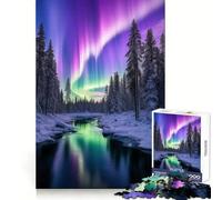 Puzzle Aurora per adulti da 1000 pezzi, stimolante per lo sviluppo delle capacità cognitive, rilassante e divertente, con chiusura a scatto, ideale come regalo di Natale (38x26cm)