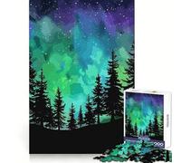 Puzzle Aurora Sky per adolescenti da 1000 pezzi, esercizio mentale, calma e relax, ideale come regalo (50x75cm)