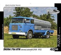 Puzzle auto d’epoca Škoda 706 RTH autocisterna 40 pezzi