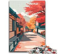Puzzle Autumn Street in Giappone da 2000 pezzi per adulti e adolescenti, antistress, per trascorrere il tempo in casa, per migliorare l'amore tra coppie, 2000 pezzi (70x100cm)