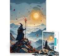 Puzzle autunnale "Cima del Mago" per adulti,1000 pezzi,stimolante per la mente,con tagli precisi e allineamento perfetto,ideale per creare legami affettivi (38x26cm)
