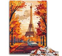 Puzzle autunnale della Torre Eiffel per adolescenti, 1000 pezzi, sfida di intelligenza cerebrale, giocattoli avvincenti, regali di compleanno per età 14+, 1000 pezzi (26x38cm)