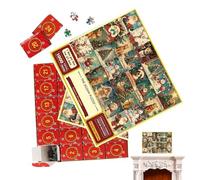 Puzzle 'Avvento, 1000 Pezzi Con Babbo Natale E Pupazzo Di Neve, Attività Impegnative, Puzzle del Conto alla Rovescia per le Feste Natalizie, Per Adulti Donne Uomini Famiglia