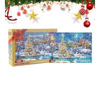 Puzzle 'Avvento Per Adulti,Calendario Giocattolo Con 1008 Pezzi | 24 Giorni Motivo Scena Nevosa Puzzle Conto Alla Rovescia Natalizio - per Educazione Precoce, Festività Invernali, Raduni Familiari