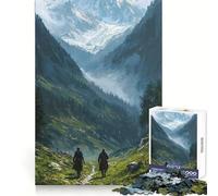 Puzzle "Avventura sul sentiero di montagna" per ragazzi, 1000 pezzi, gioco di logica, divertente e rilassante, opera d'arte dai contorni netti, da collezione (38x26cm)