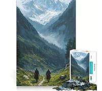 Puzzle "Avventura sul sentiero di montagna" per ragazzi, 1000 pezzi, gioco di logica, divertente e rilassante, opera d'arte dai contorni netti, da collezione (38x26cm)
