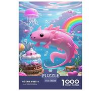 Puzzle Axolotl A 1000 Pezzi Per Adulti,Fantasy Ocean Landscape Gioco Diabilità Impossibile Puzzle Pittura Gioco Intellettivo Familiare Arredamento Domestico 38x26cm/1000pcs