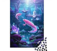 Puzzle Axolotl Composto Da 1000 Pezzi, Puzzle Fantasy Ocean Landscape Adulti, Gioco Diabilità Impossibile Puzzle in Legno Giochi Rilassamento E Intelligenza Arredamento Domestico 1000pcs (75x50cm)