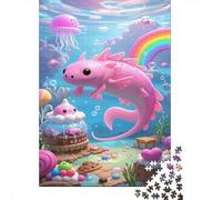 Puzzle Axolotl Da 1000 Pezzi Per Adulti,Fantasy Ocean Landscape Gioco Diabilità Impossibile Puzzle in Legno Giochi Rilassamento E Intelligenza Regali Di Festa 1000pcs (75x50cm)