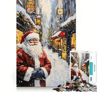 Puzzle "Babbo Natale sta arrivando in città" per adulti, 1000 pezzi, stimolante per la mente, rilassante, con bordi precisi, pezzo da collezione (38x26cm)