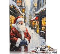 Puzzle Babbo Natale sta arrivando in città per adulti e adolescenti, puzzle da 1000 pezzi per adulti, giochi di puzzle sostenibili, regali di Natale, 1000 pezzi (75x50 cm)