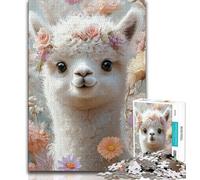 Puzzle Baby Alpaca da 1000 pezzi per adulti, gioco stimolante e per famiglie con pezzi completamente interconnessi di forma casuale, 38x26cm