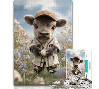 Puzzle Baby Buffalo da 1000 pezzi per adulti, regalo antistress per ammazzare il tempo durante le vacanze, con poster abbinato e foglio di quiz (50x75cm)